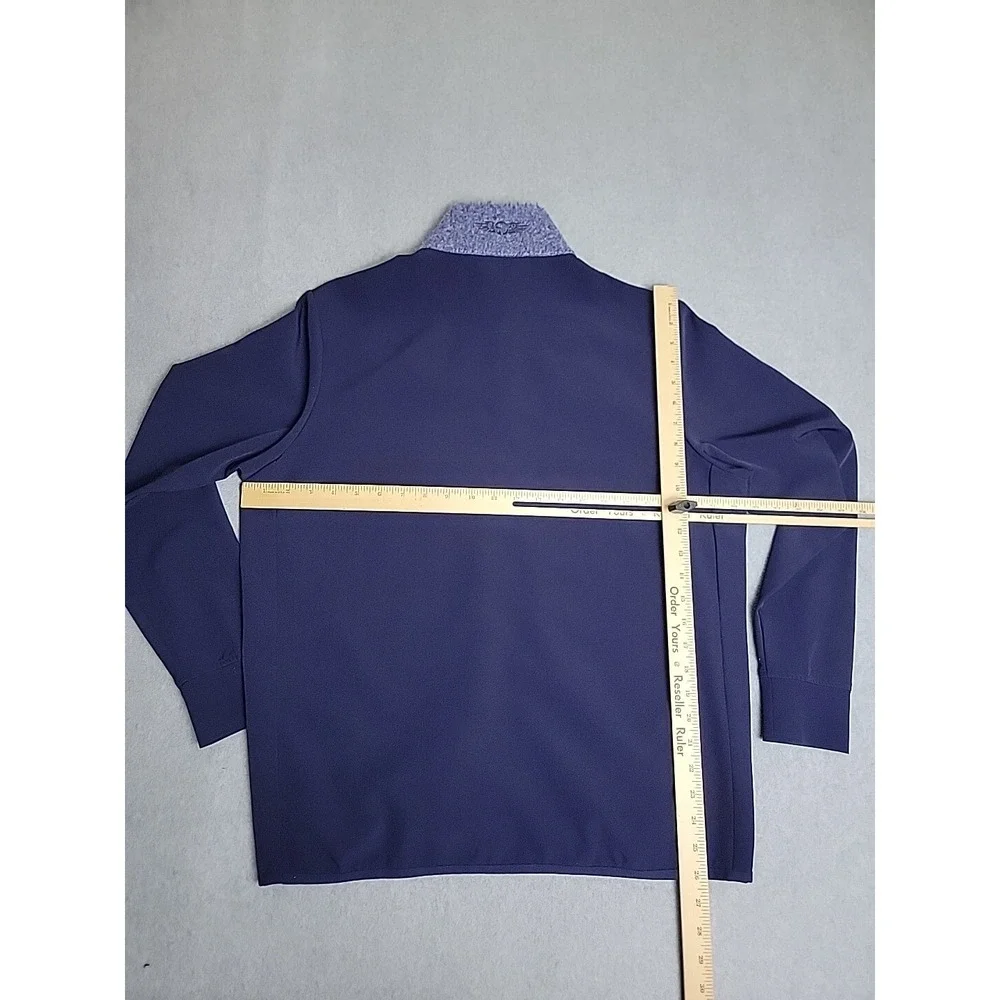 Straight Down Jacket Mens‎ M Windbreaker Blue Textured Lightweight Full Zip Golf